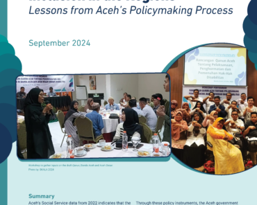 Promoting Sustainable Disability Inclusion in the Regions: Lessons from Aceh’s Policymaking Process