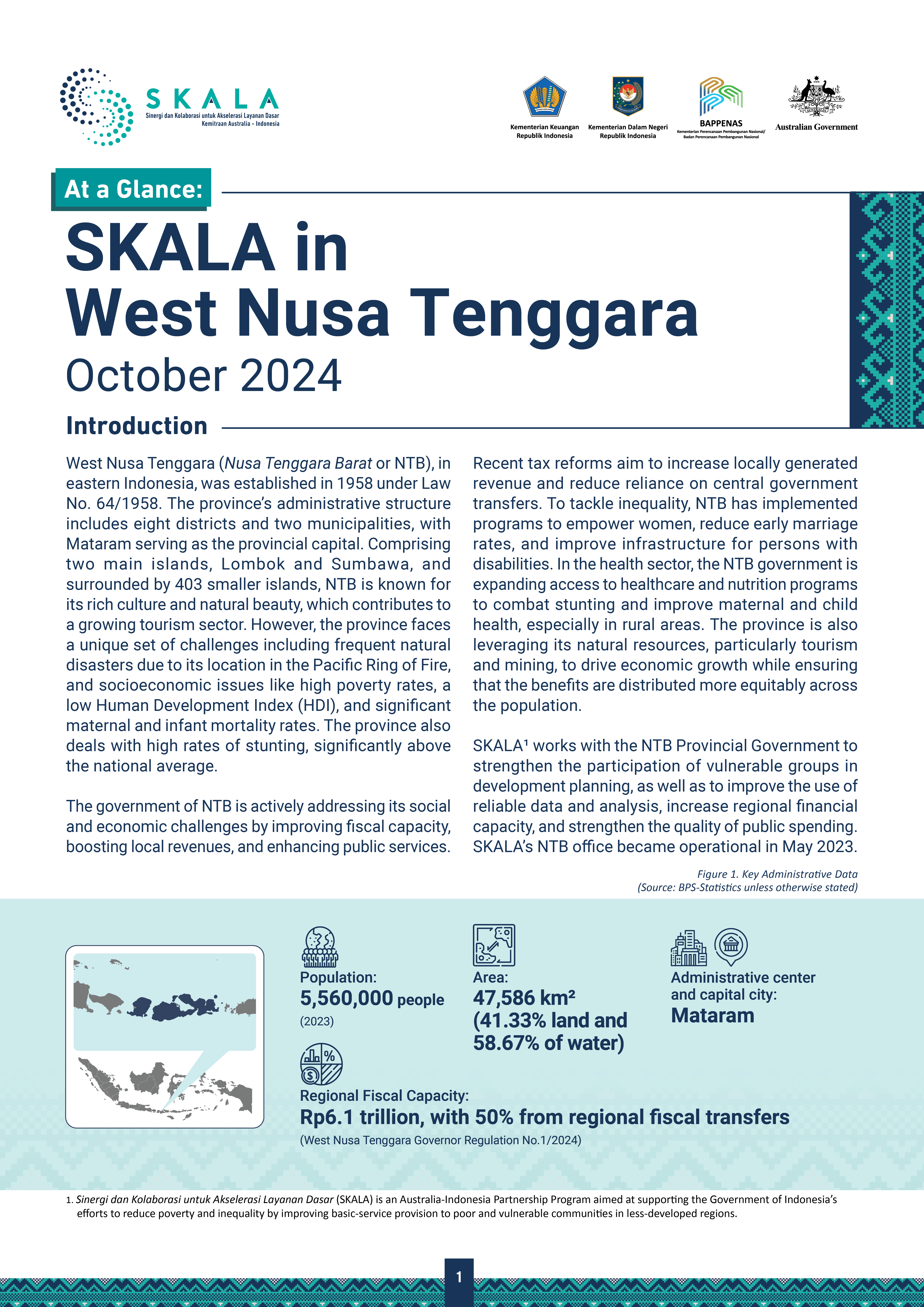 At a Glance: SKALA in West Nusa Tenggara