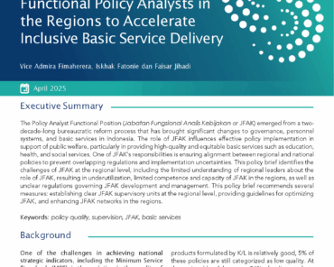 Optimizing the Role of Functional Policy Analysts in the Regions to Accelerate Inclusive Basic Service Delivery