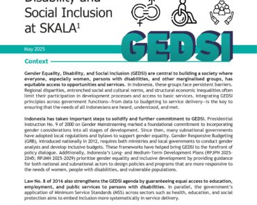 Gender Equality, Disability and Social Inclusion at SKALA