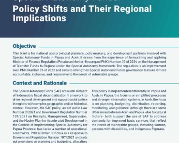 Special Autonomy Funds: Policy Shifts and Their Regional Implications