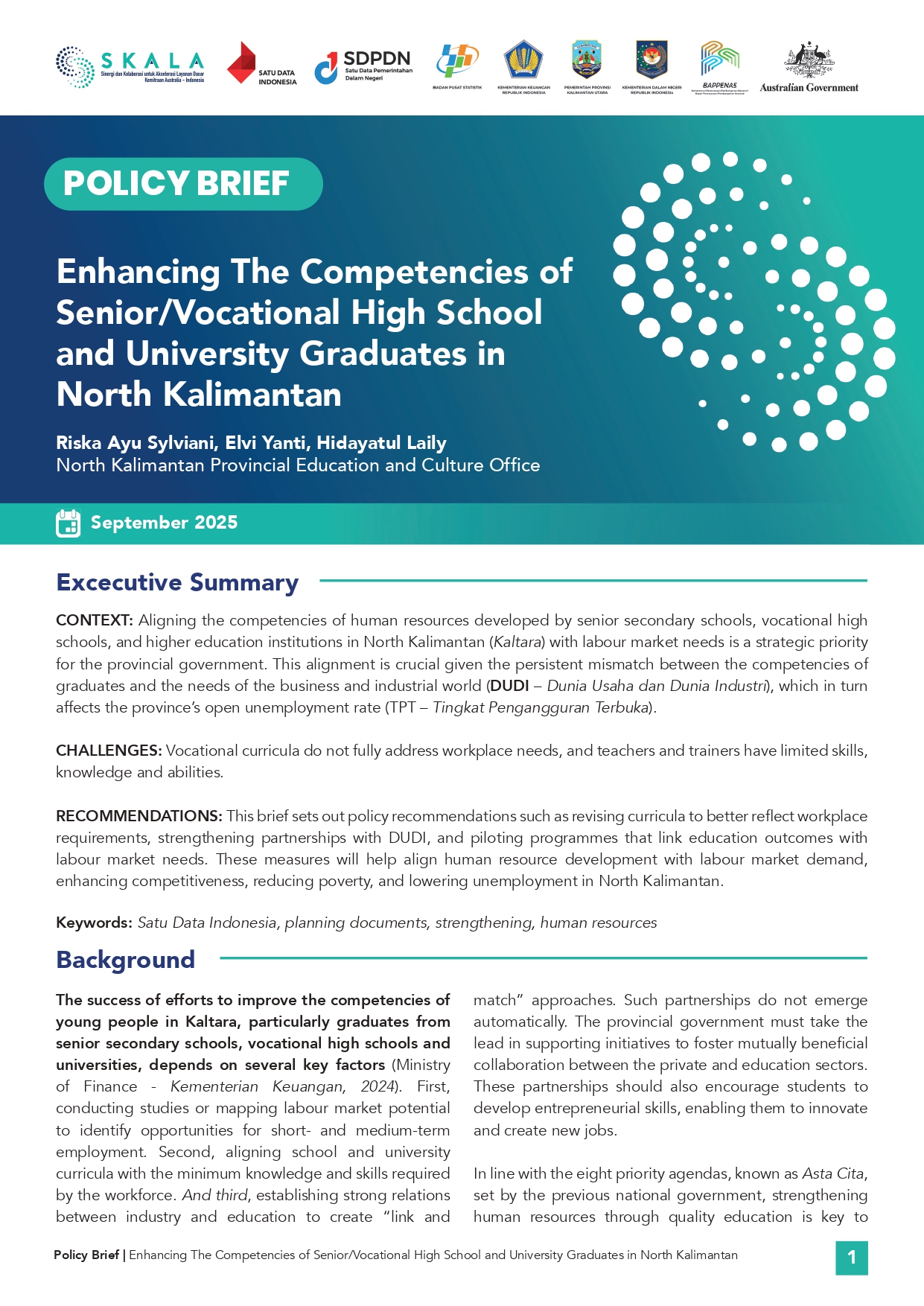 Enhancing The Competencies of Senior/Vocational High School and University Graduate in North Kalimantan
