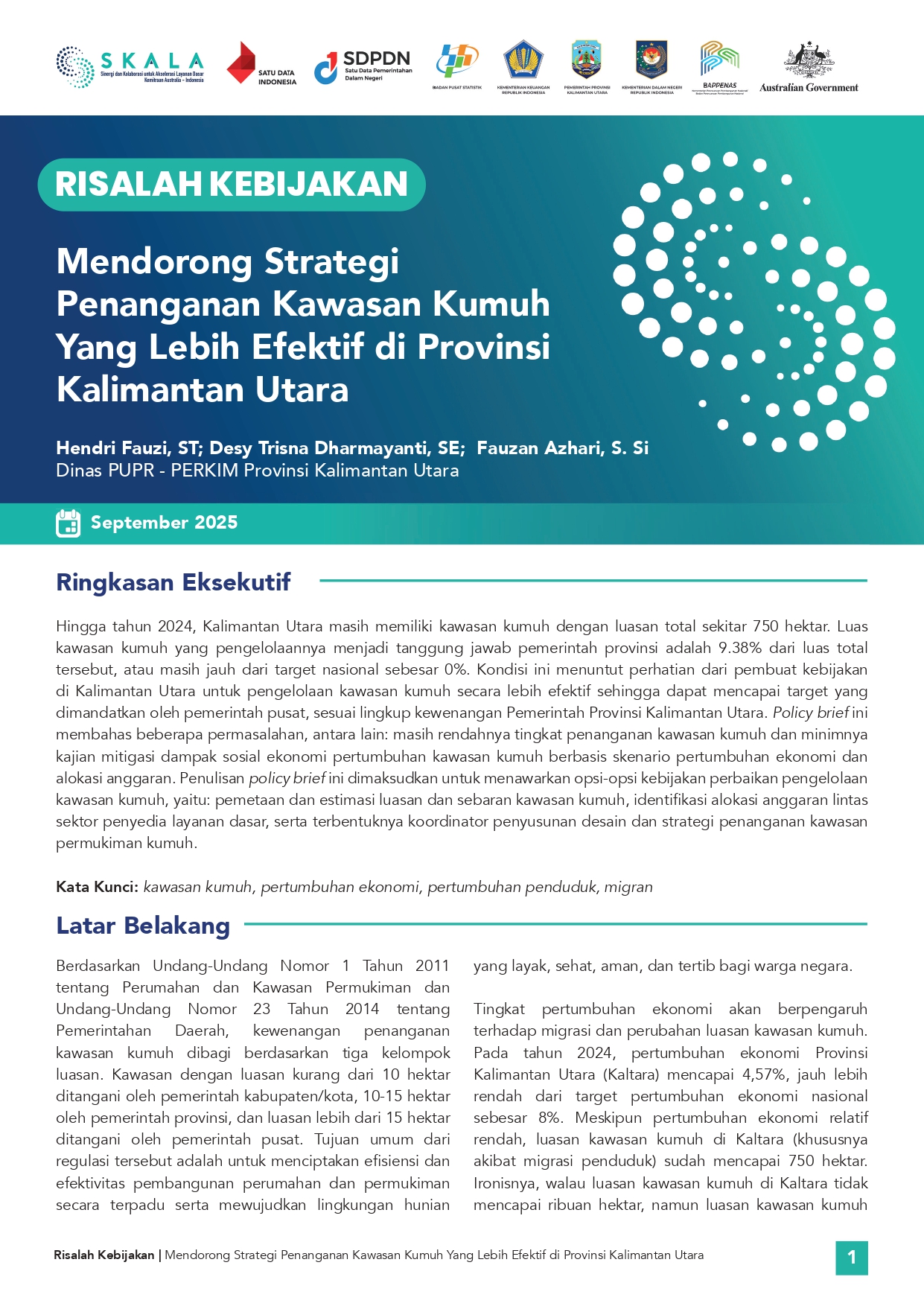 Mendorong Strategi Penanganan Kawasan Kumuh Yang Lebih Efektif di Provinsi Kalimantan Utara