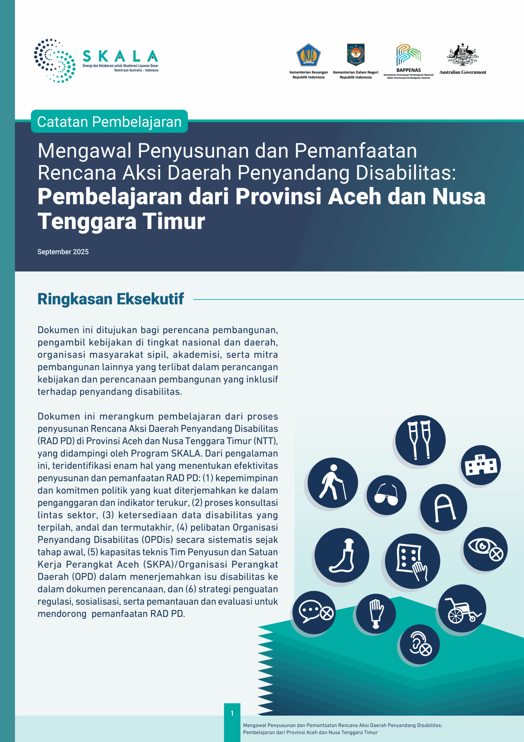 Mengawal Penyusunan dan Pemanfaatan Rencana Aksi Daerah Penyandang Disabilitas: Pembelajaran dari Provinsi Aceh dan Nusa Tenggara Timur