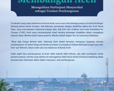 Bersama Membangun Aceh: Meneguhkan Partisipasi Masyarakat sebagai Fondasi Pembangunan