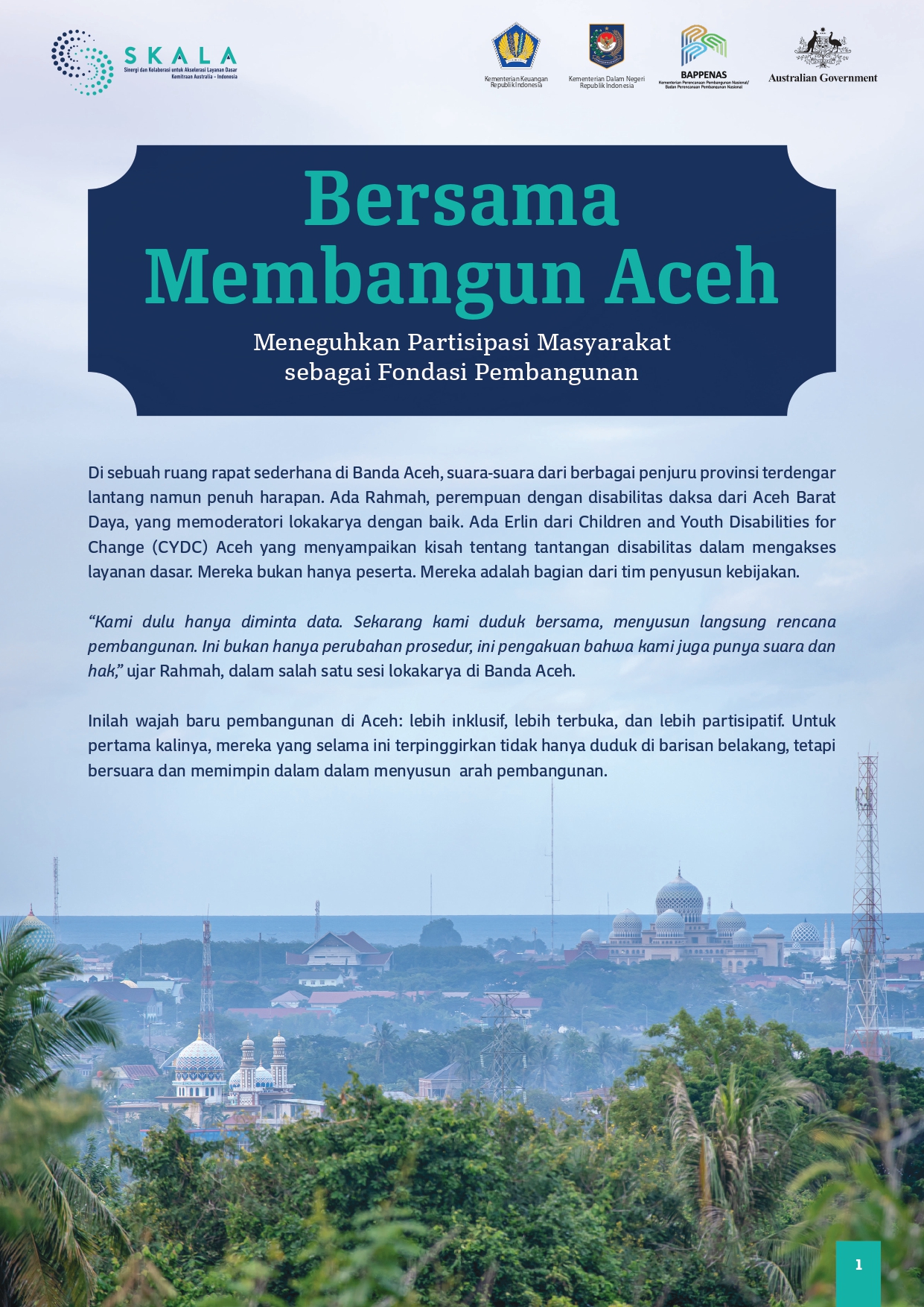 Bersama Membangun Aceh: Meneguhkan Partisipasi Masyarakat sebagai Fondasi Pembangunan