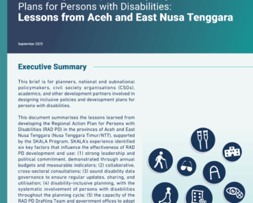 Developing and Implementing Regional Action Plans for Persons with Disabilities: Lessons from Aceh and East Nusa Tenggara