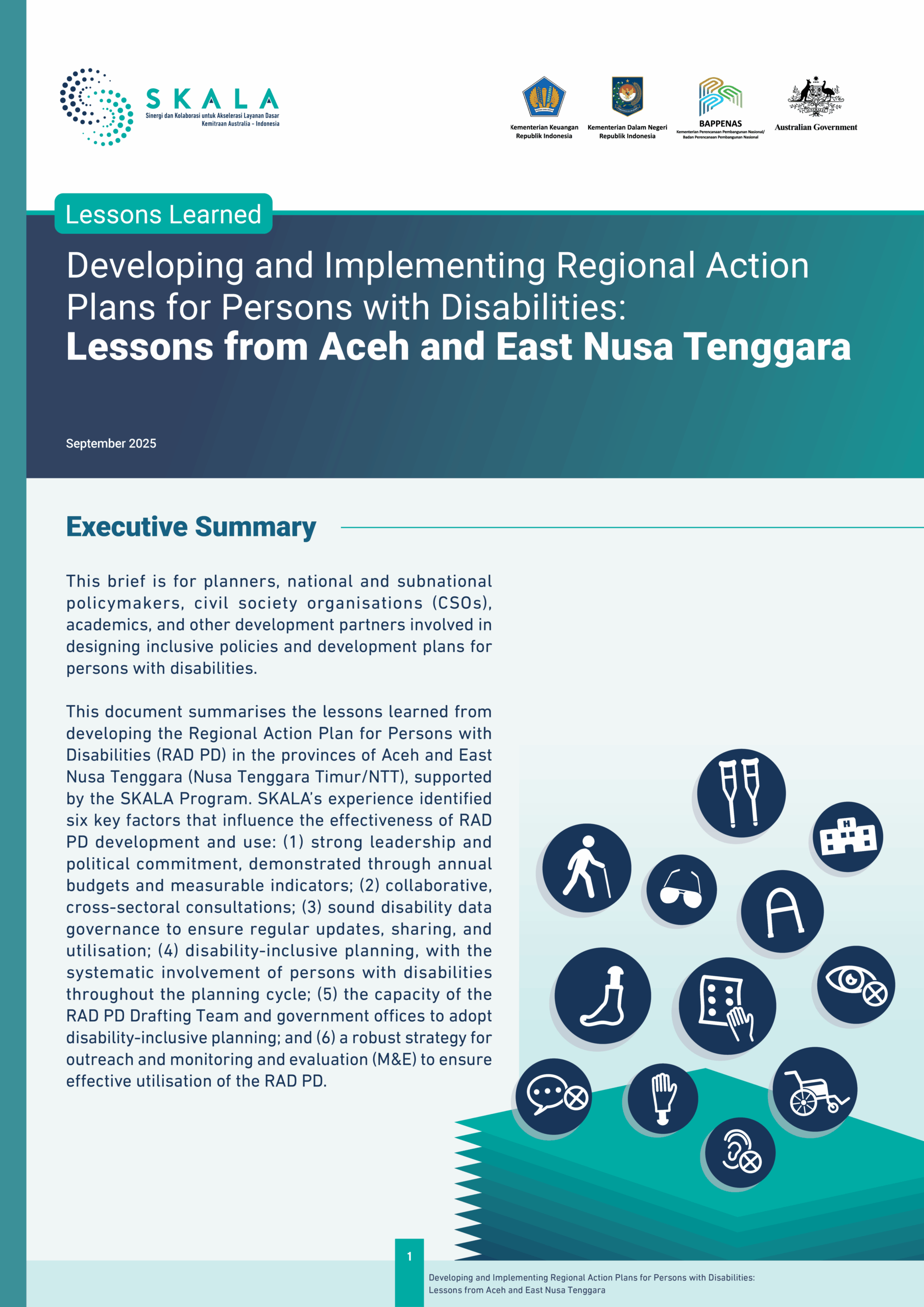 Developing and Implementing Regional Action Plans for Persons with Disabilities: Lessons from Aceh and East Nusa Tenggara
