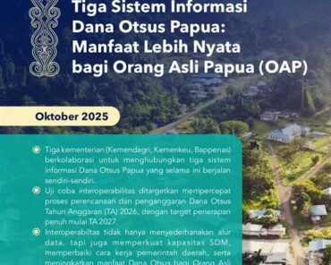 Interoperabilitas Tiga Sistem Informasi Dana Otsus Papua: Manfaat Lebih Nyata bagi Orang Asli Papua (OAP)
