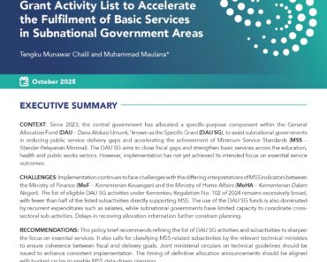 Strengthening the DAU Specific Grant Activity List to Accelerate the Fulfilment of Basic Services