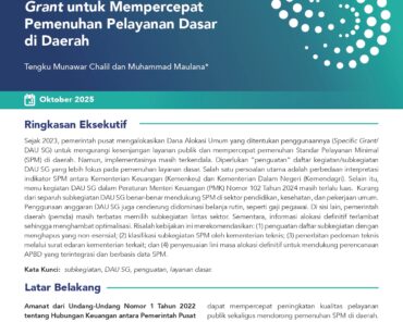 Memperkuat Menu DAU Specific Grant untuk Mempercepat Pemenuhan Pelayanan Dasar di Daerah