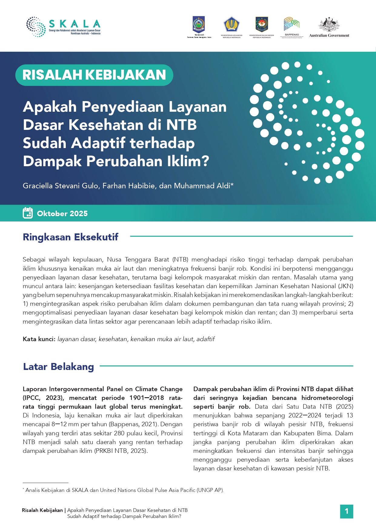 Apakah Penyediaan Layanan Dasar Kesehatan di NTB Sudah Adaptif terhadap Dampak Perubahan Iklim?