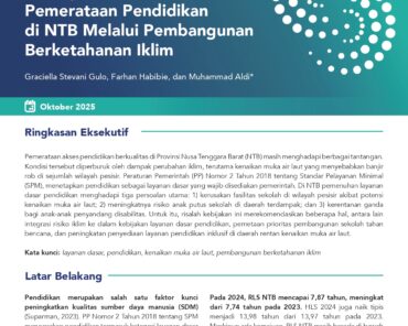 Peningkatan Kualitas dan Pemerataan Pendidikan  di NTB Melalui Pembangunan Berketahanan Iklim
