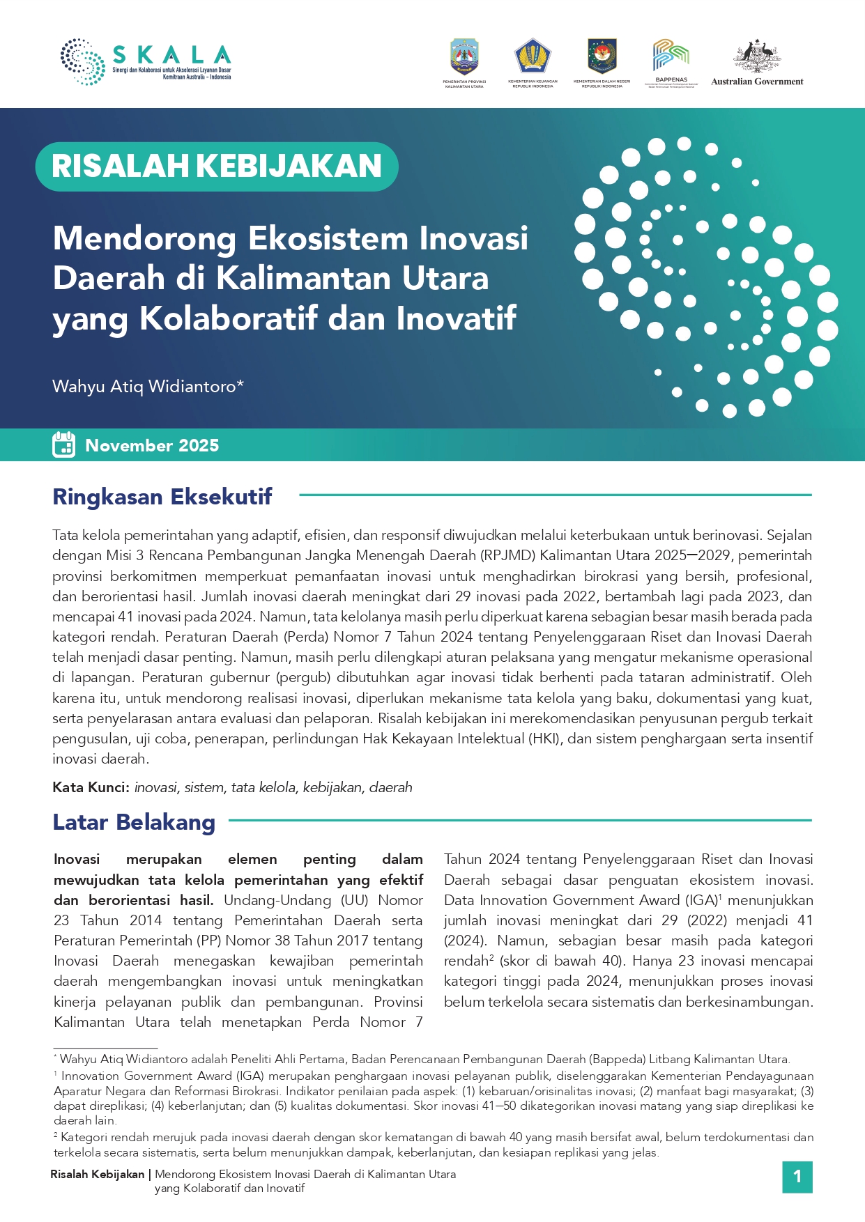 Mendorong Ekosistem Inovasi Daerah di Kalimantan Utara yang Kolaboratif dan Inovatif
