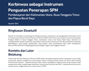 Korbinwas sebagai Instrumen Penguatan Penerapan SPM: Pembelajaran dari Kalimantan Utara, Nusa Tenggara Timur, dan Papua Barat Daya