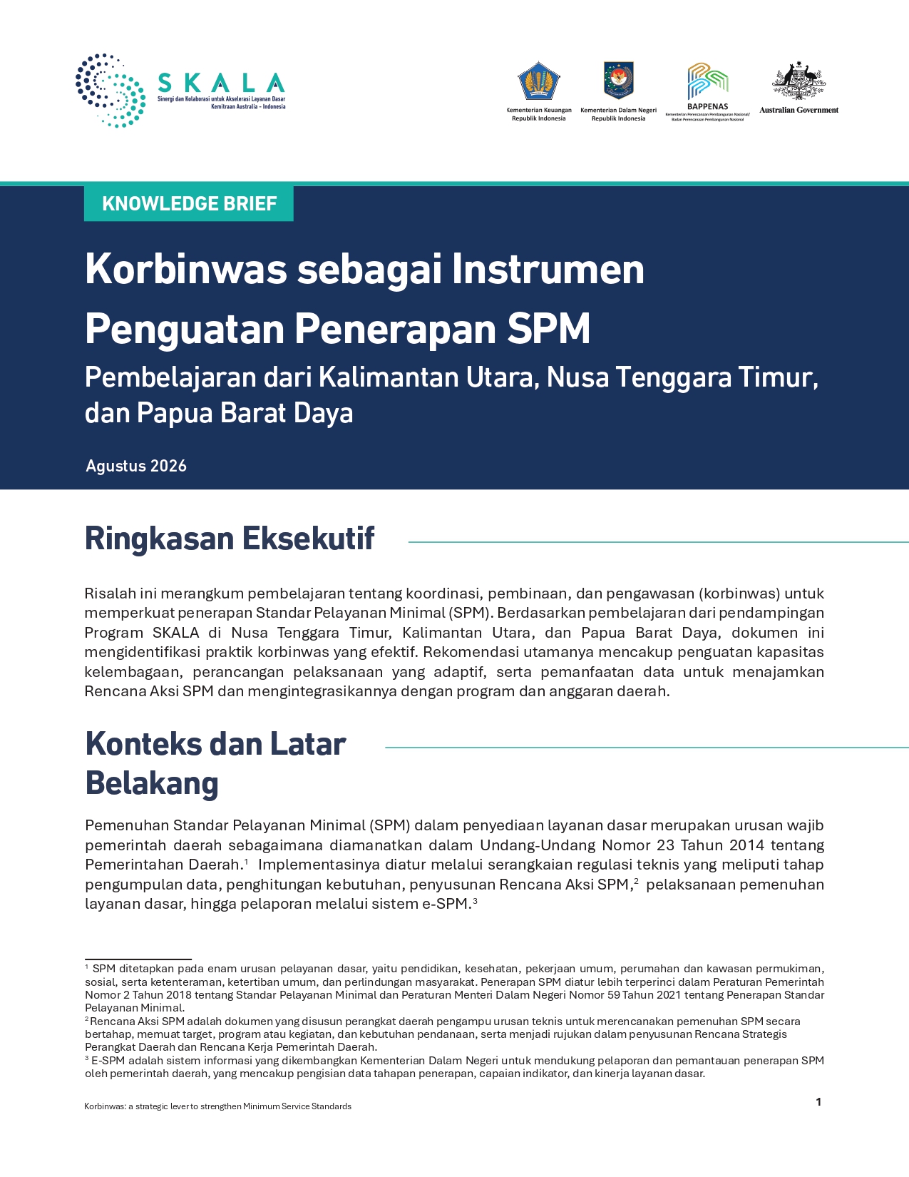 Korbinwas sebagai Instrumen Penguatan Penerapan SPM: Pembelajaran dari Kalimantan Utara, Nusa Tenggara Timur, dan Papua Barat Daya