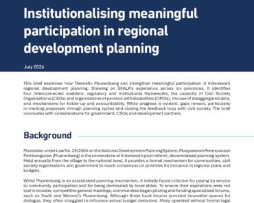 Institutionalising Meaningful Participation in Regional Development Planning